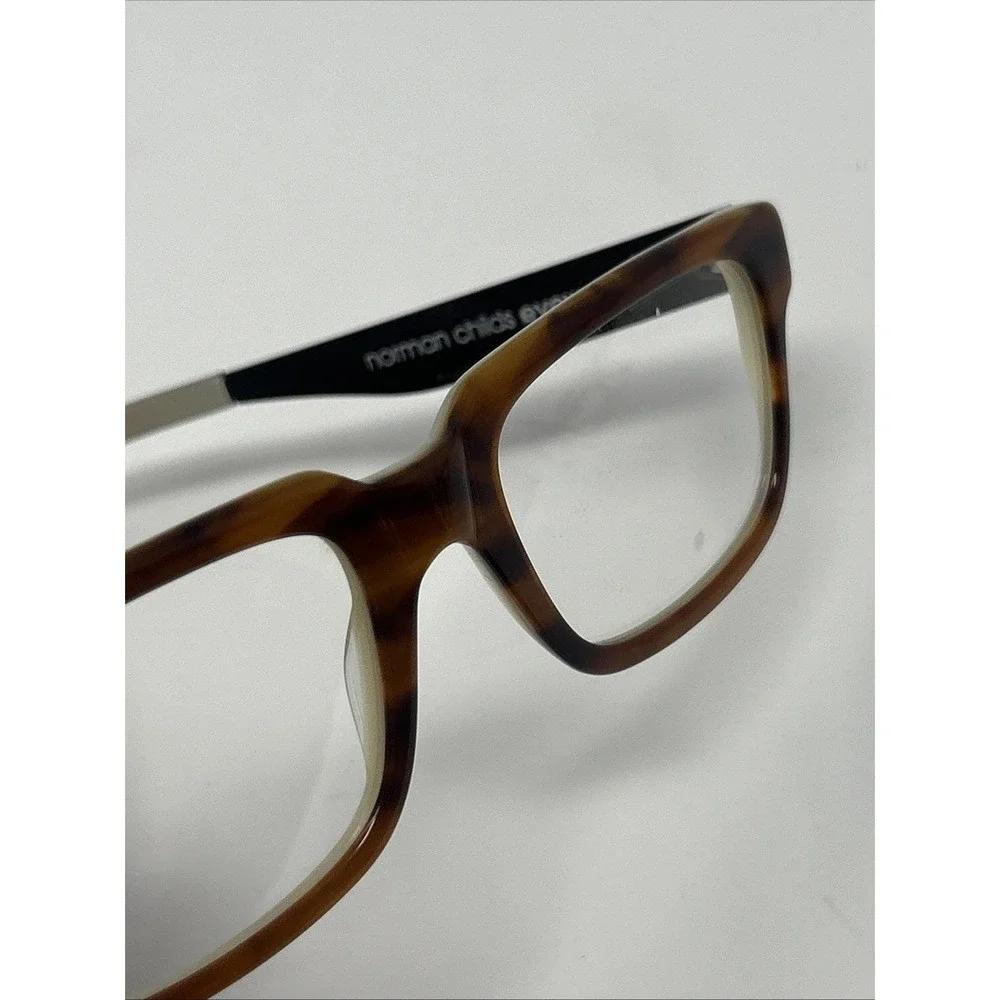 NWT Norman Childs CARSON Eyeglasses 55-14-135 MC Adult Mahogany Creme Frames